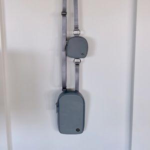 Lululemon Modular Phone Crossbody Bag, light grey